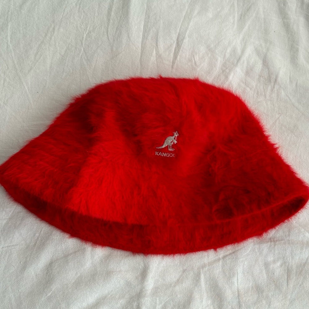 Kangol Red Fuzzy Furgora Bucket Hat - Medium